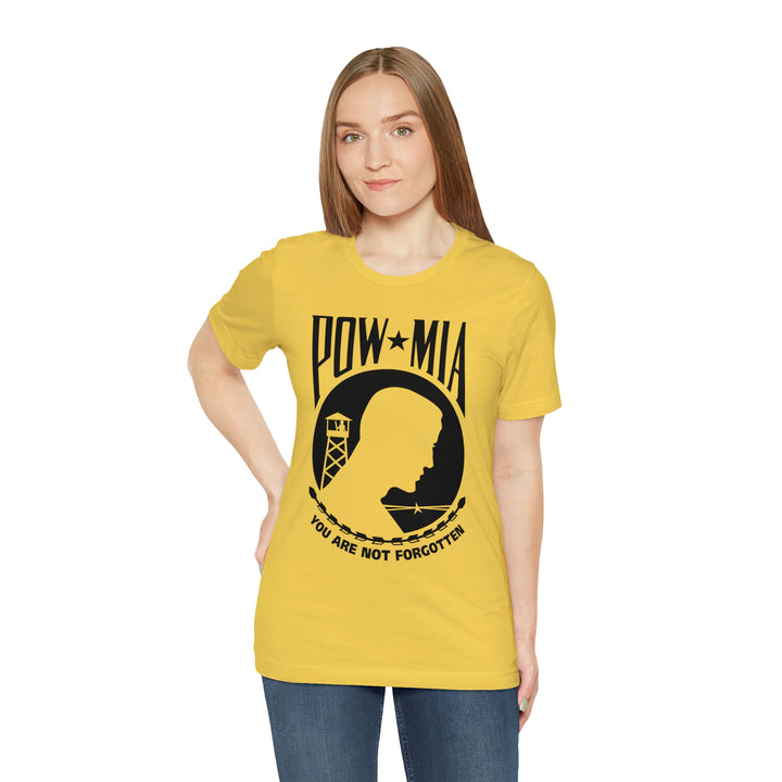 POW-MIA T Shirt: Bella + Canvas 3001