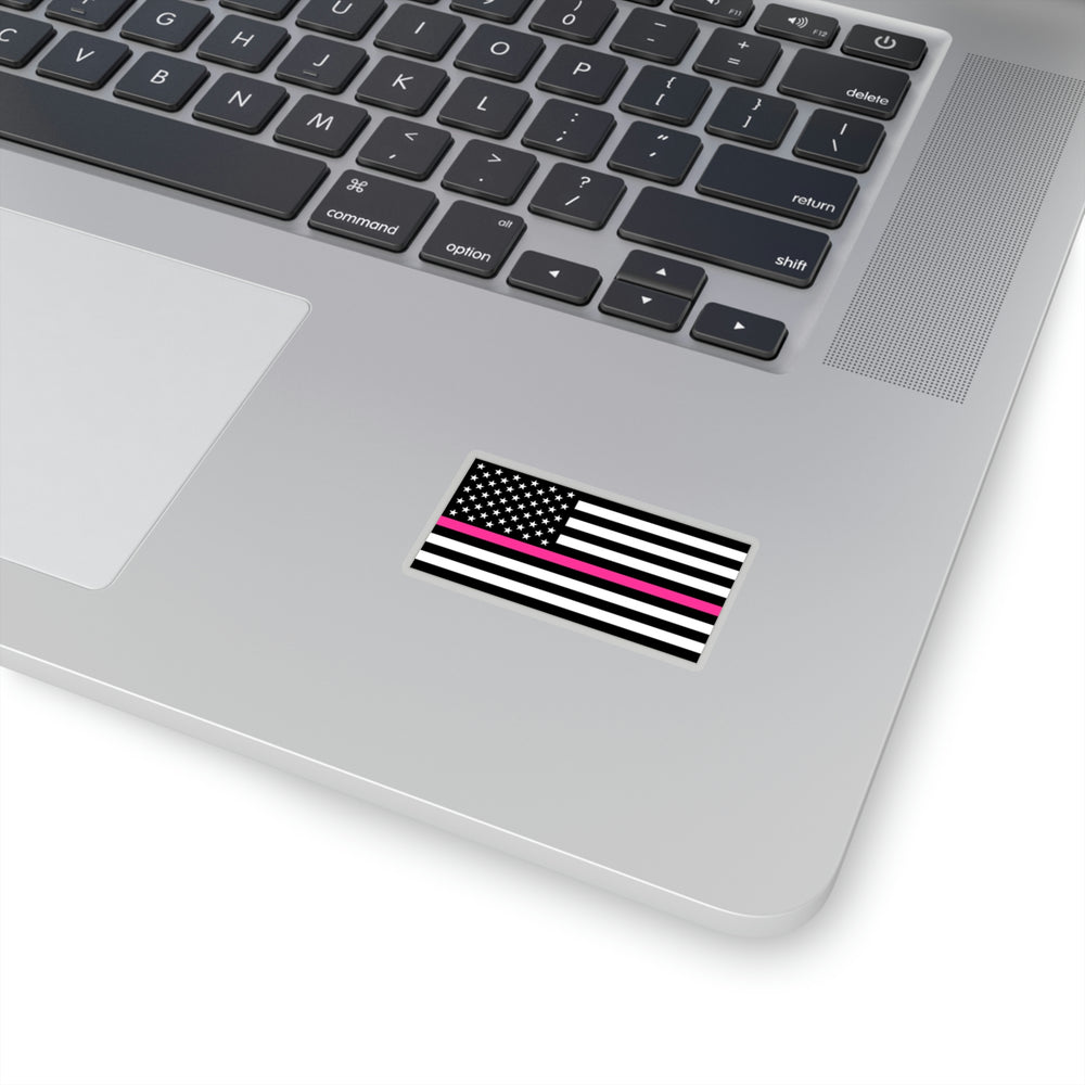 Thin Pink Line Flag Stickers