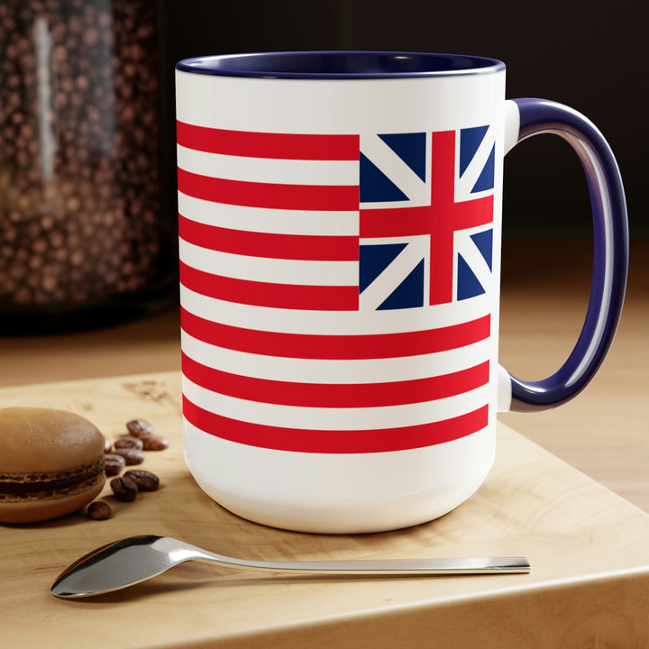 Two-Tone Grand Union Flag Coffee Mugs, 15oz