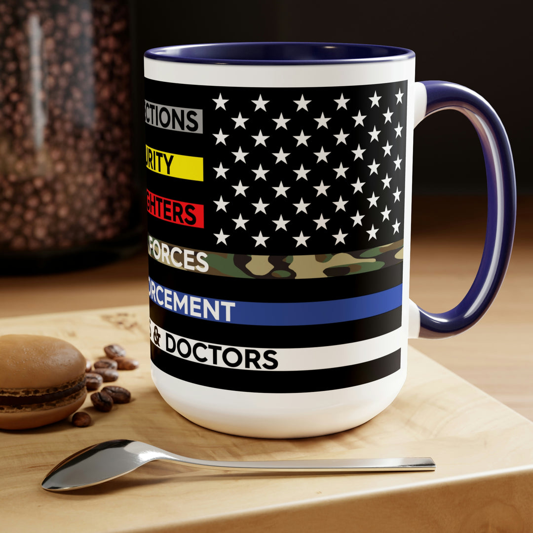 Thin Line USA Flag™ Coffee Mugs, 15oz