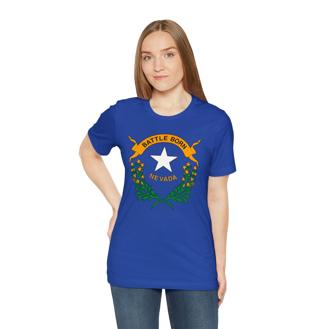 Nevada State Flag T Shirt: Bella + Canvas 3001