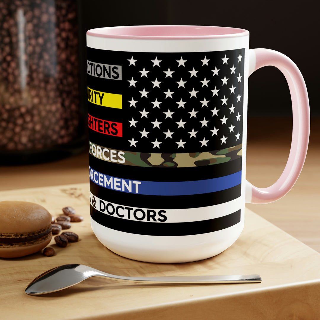 Thin Line USA Flag™ Coffee Mugs, 15oz