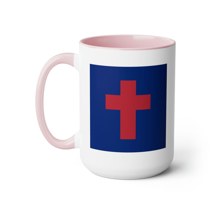 Two-Tone Christian Flag Coffee Mugs, 15oz