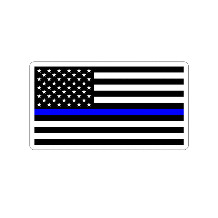 Thin Blue Line Flag Decal (indoor and outdoor use)