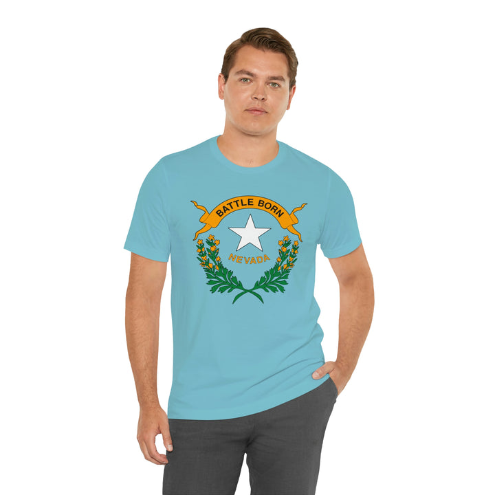 Nevada State Flag T Shirt: Bella + Canvas 3001