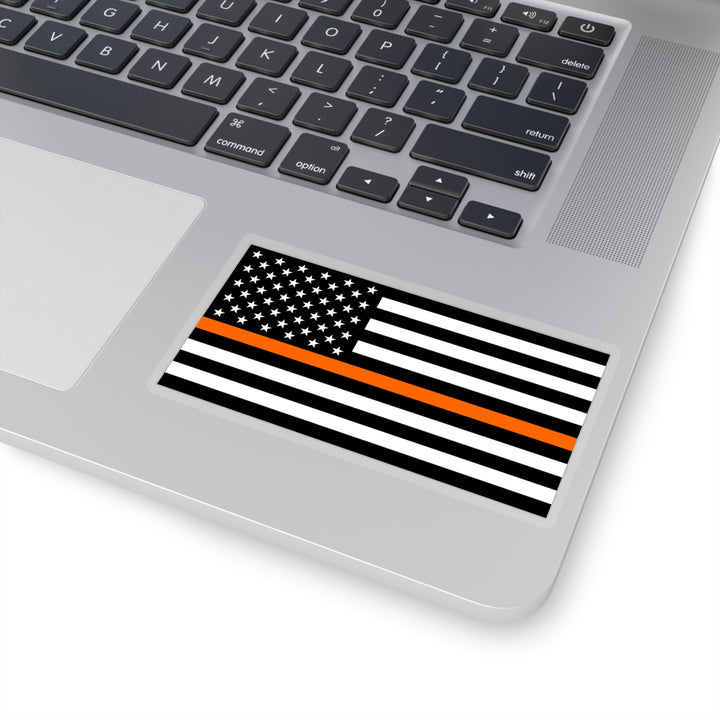 Thin Orange Line Flag Sticker