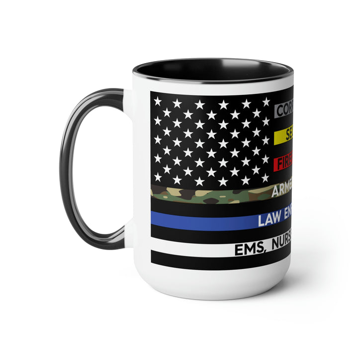 Thin Line USA Flag™ Coffee Mugs, 15oz