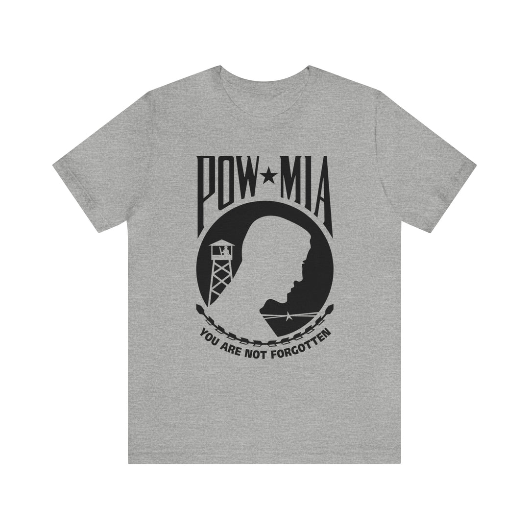 POW-MIA T Shirt: Bella + Canvas 3001