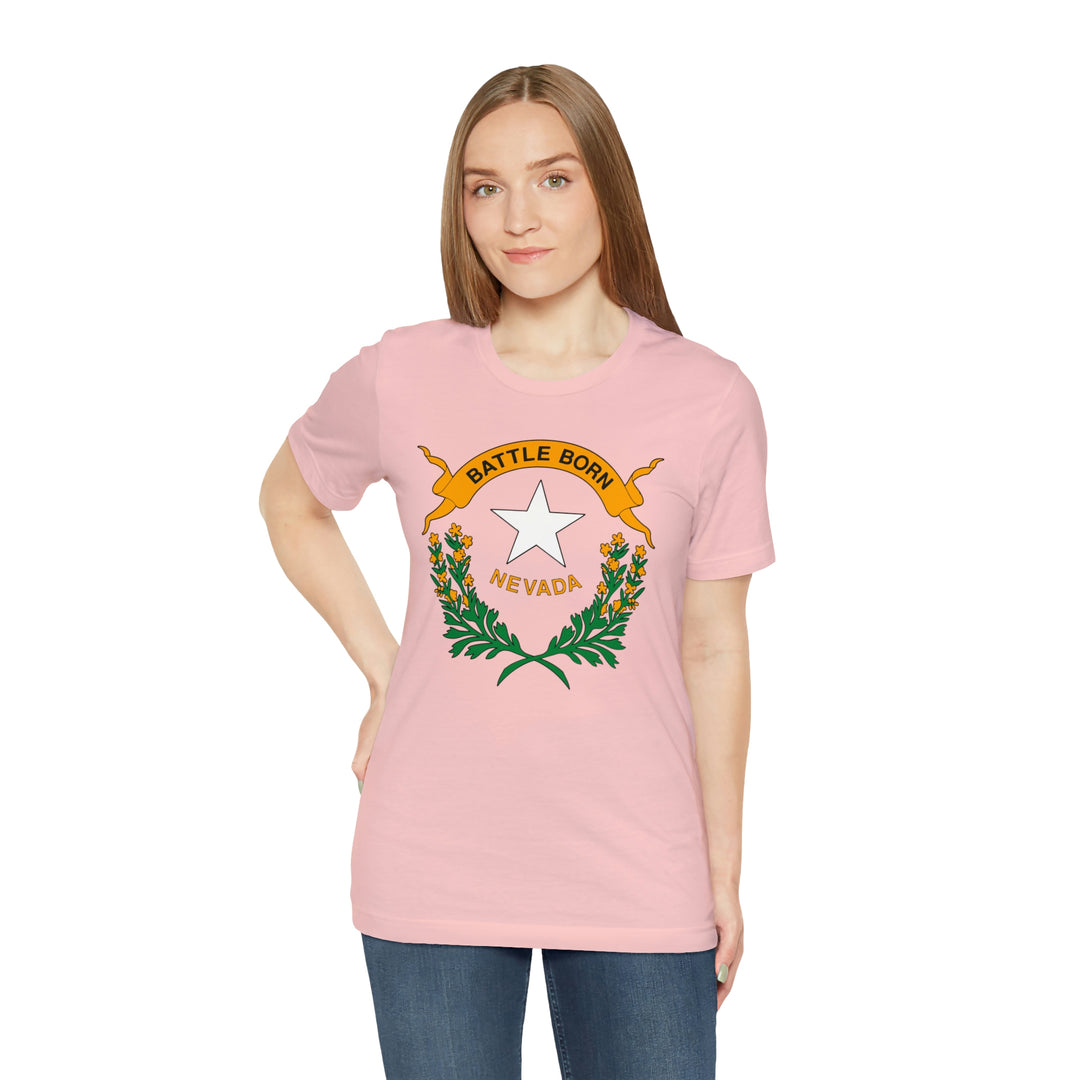 Nevada State Flag T Shirt: Bella + Canvas 3001