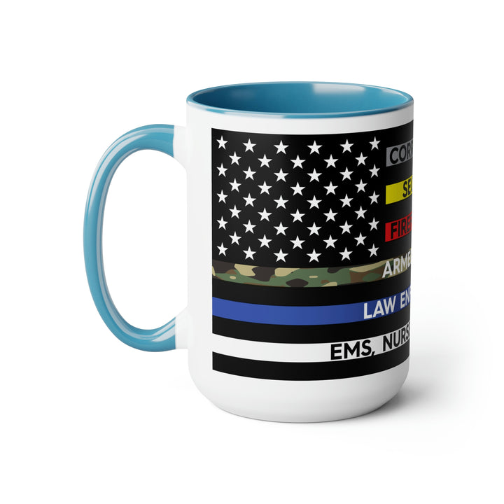 Thin Line USA Flag™ Coffee Mugs, 15oz