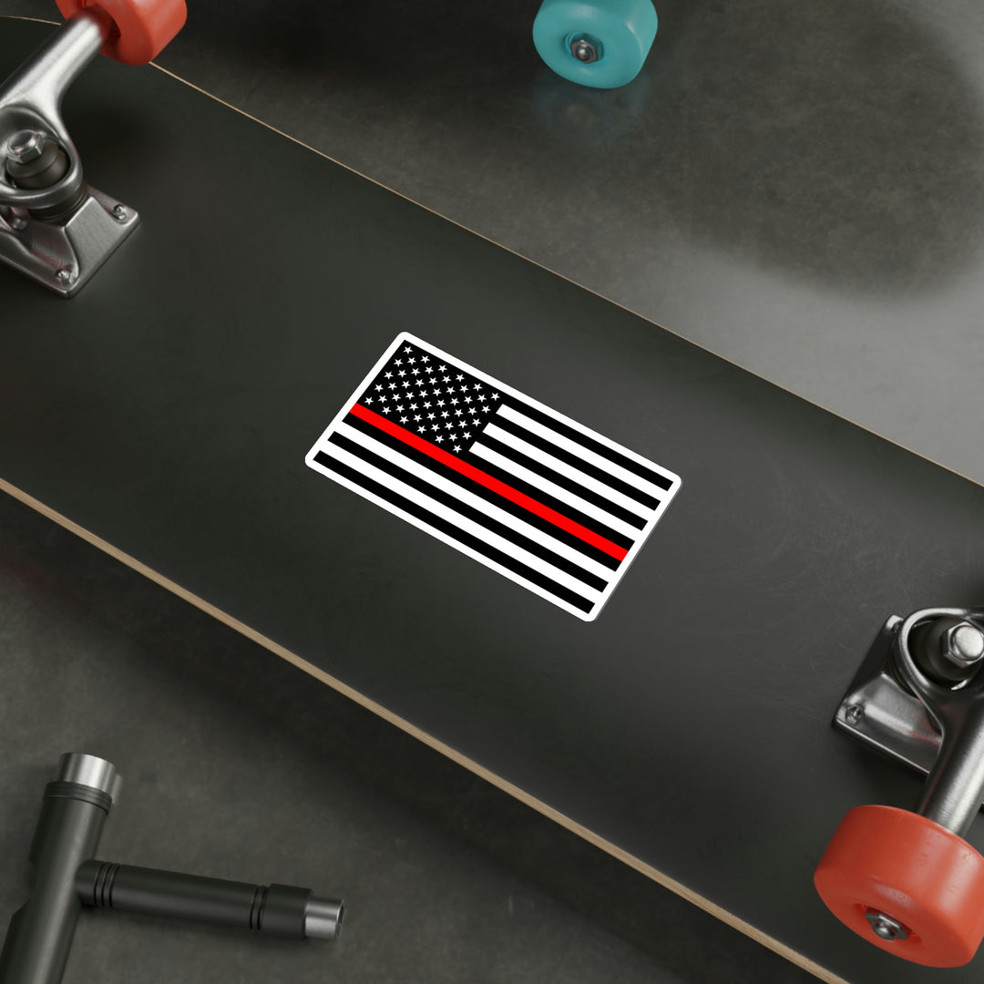 Thin Red Line Flag Decal (indoor and outdoor use)