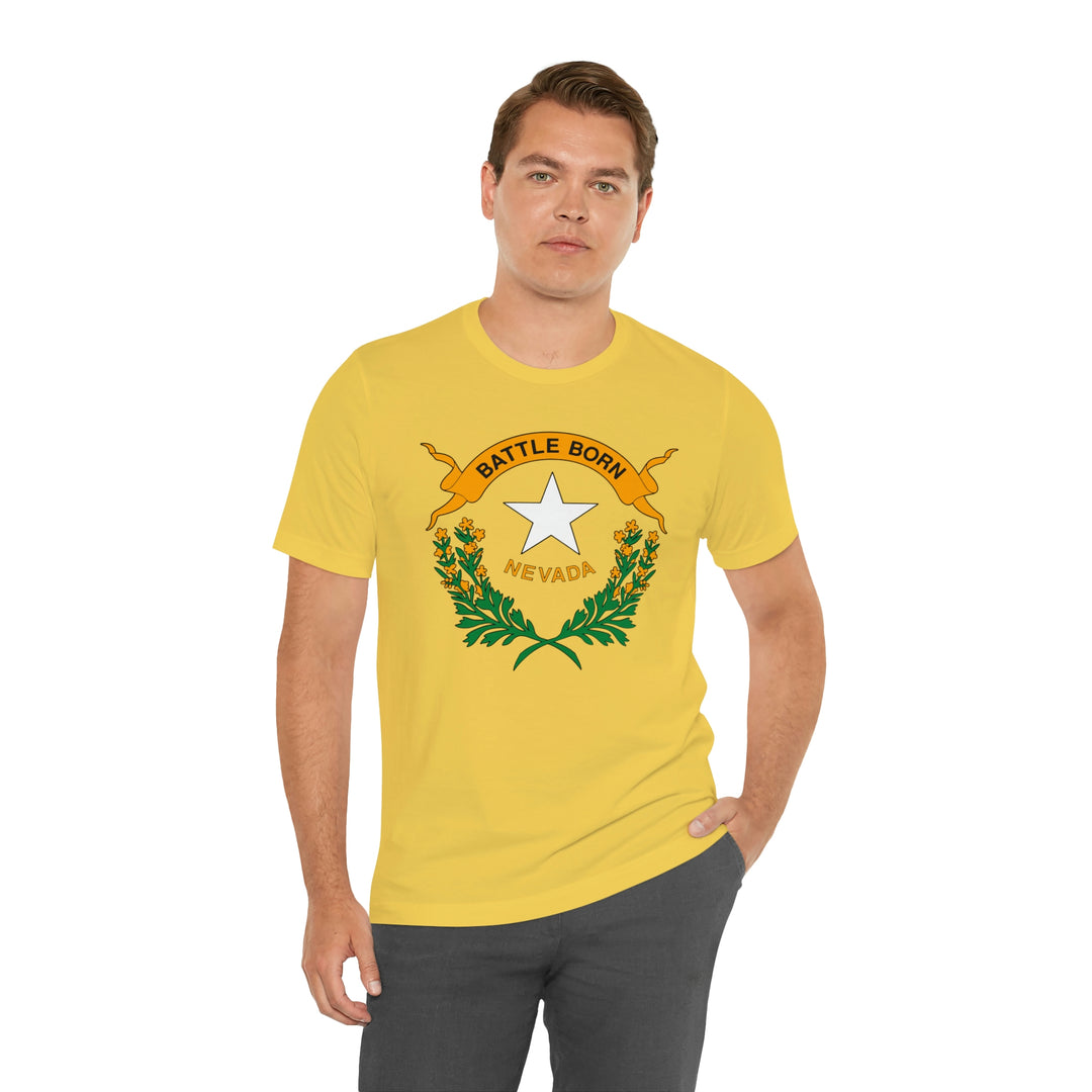 Nevada State Flag T Shirt: Bella + Canvas 3001