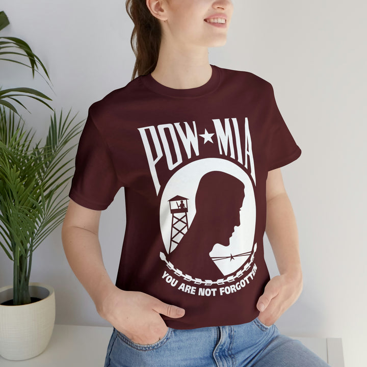 POW-MIA T Shirt: Bella + Canvas 3001