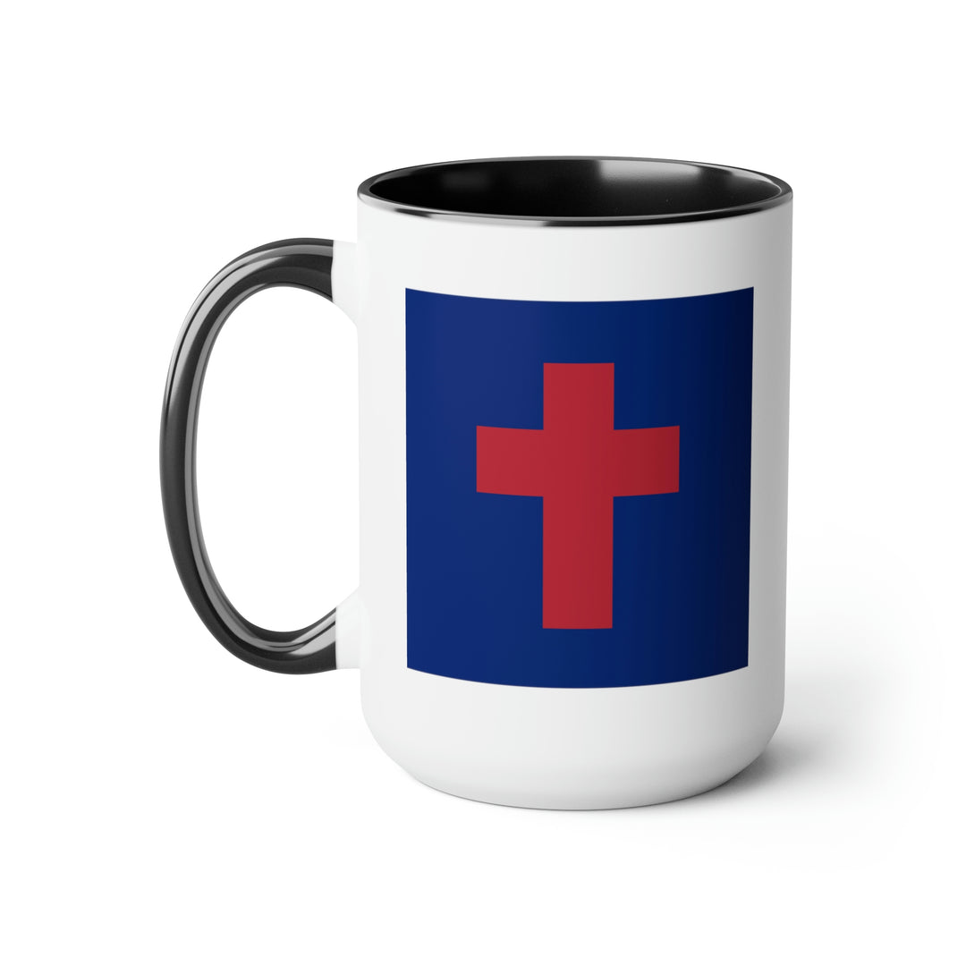 Two-Tone Christian Flag Coffee Mugs, 15oz