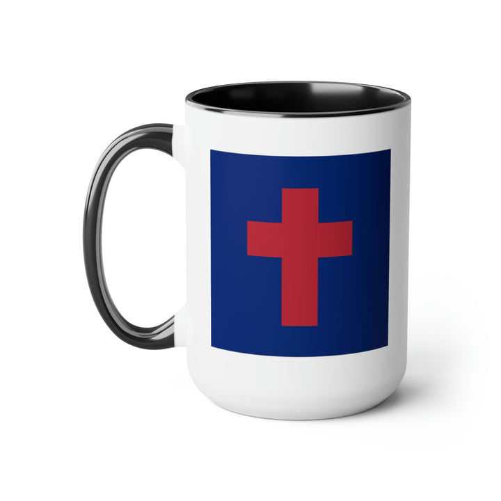 Two-Tone Christian Flag Coffee Mugs, 15oz