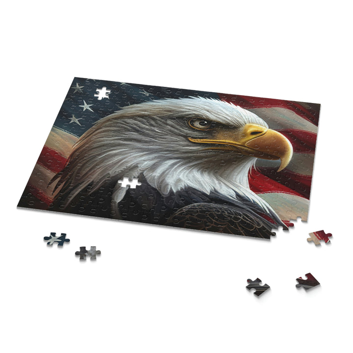 USA Flag American Bald Eagle Puzzle (120, 252, 500-Piece)