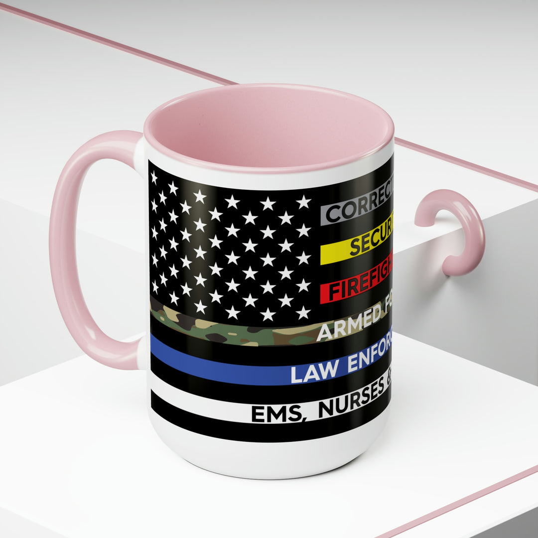 Thin Line USA Flag™ Coffee Mugs, 15oz