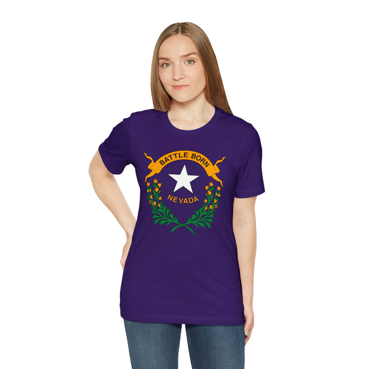 Nevada State Flag T Shirt: Bella + Canvas 3001