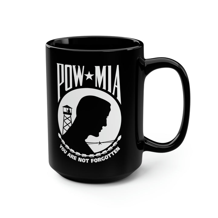 POW-MIA Flag Mug - 15 oz Black Mug