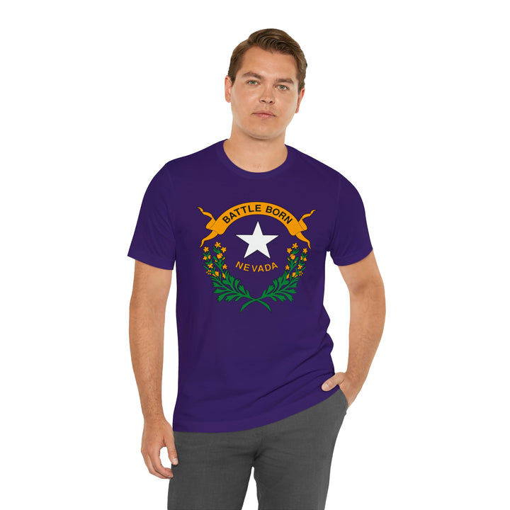 Nevada State Flag T Shirt: Bella + Canvas 3001