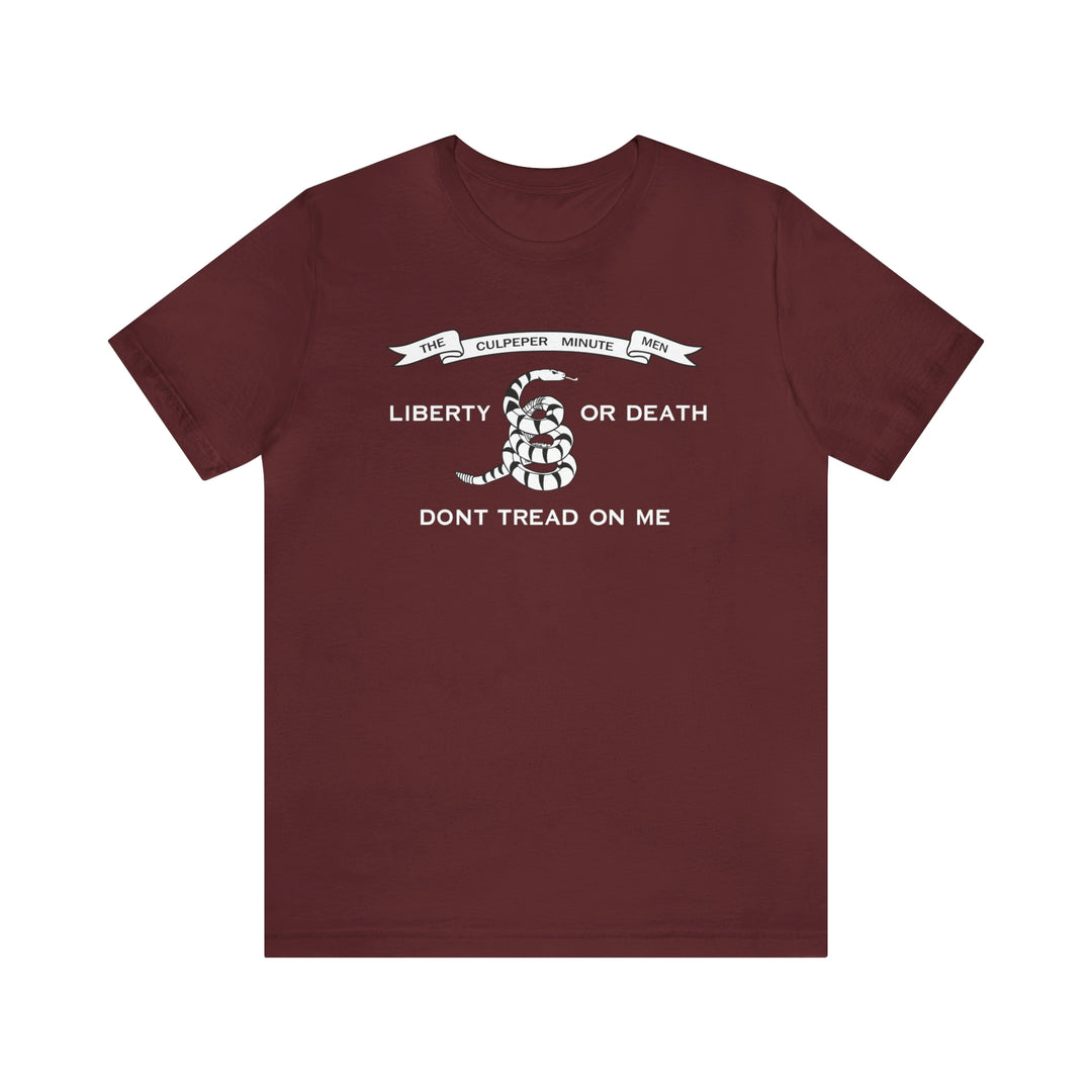 The Culpeper Minute Men Flag T Shirt: Bella + Canvas 3001