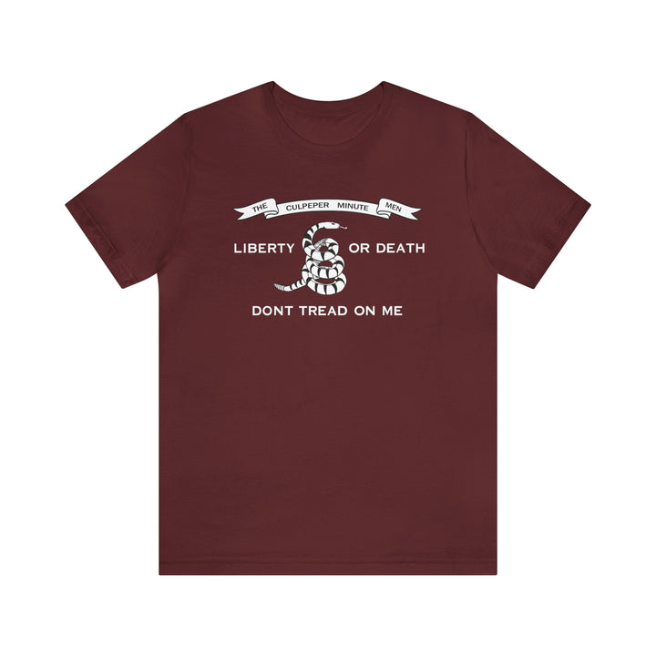 The Culpeper Minute Men Flag T Shirt: Bella + Canvas 3001