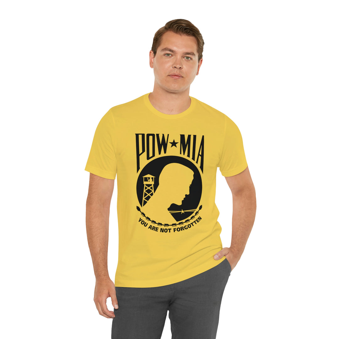 POW-MIA T Shirt: Bella + Canvas 3001