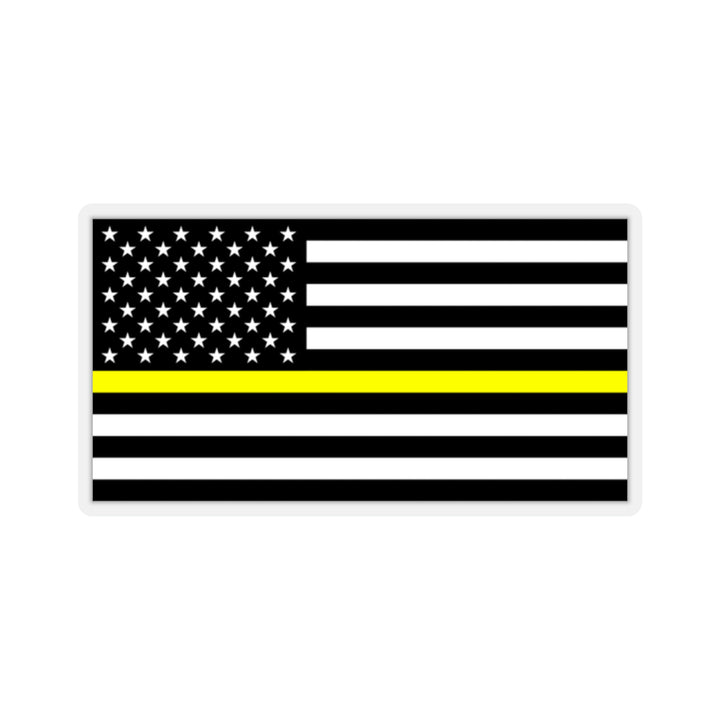 Thin Yellow Line Flag Stickers