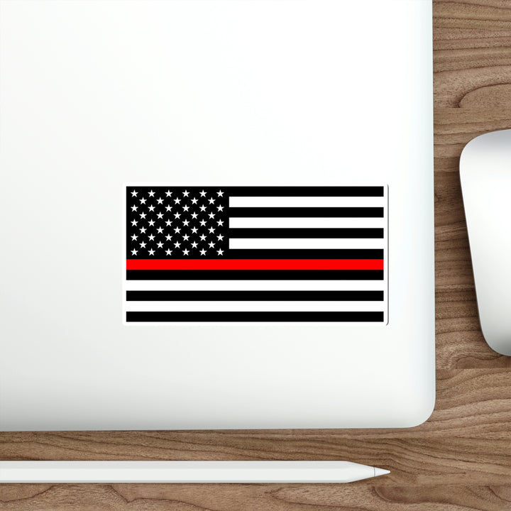 Thin Red Line Flag Decal (indoor and outdoor use)