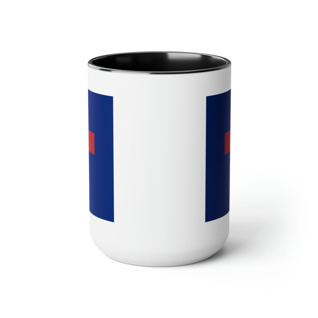 Two-Tone Christian Flag Coffee Mugs, 15oz