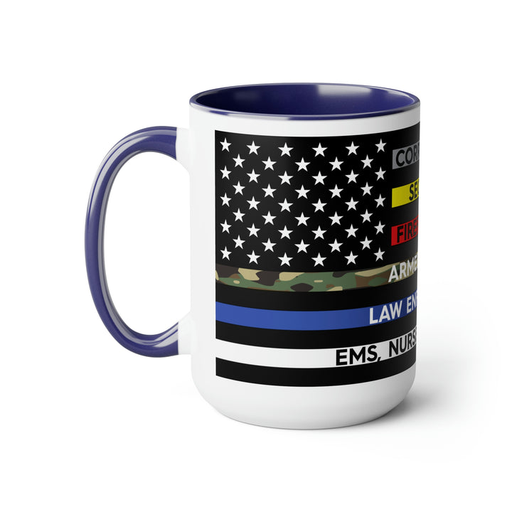 Thin Line USA Flag™ Coffee Mugs, 15oz