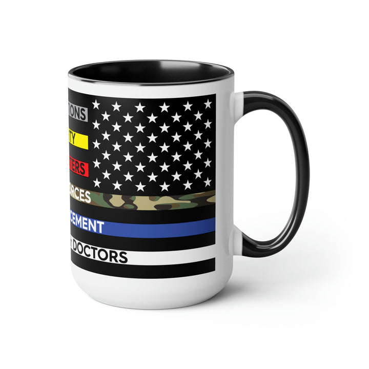 Thin Line USA Flag™ Coffee Mugs, 15oz