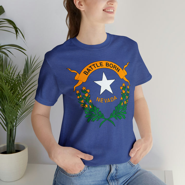 Nevada State Flag T Shirt: Bella + Canvas 3001