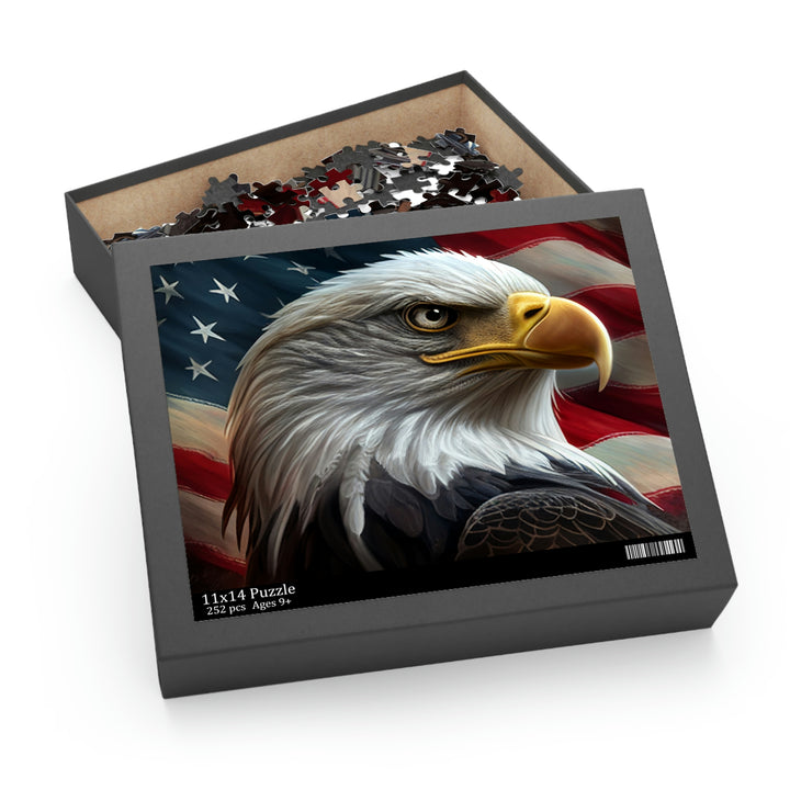 USA Flag American Bald Eagle Puzzle (120, 252, 500-Piece)