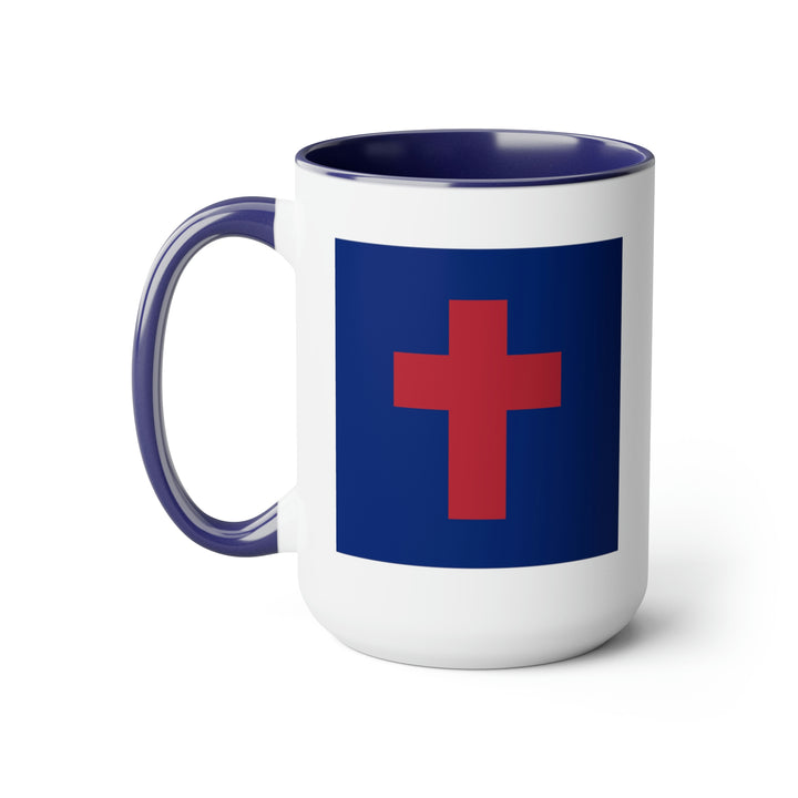 Two-Tone Christian Flag Coffee Mugs, 15oz