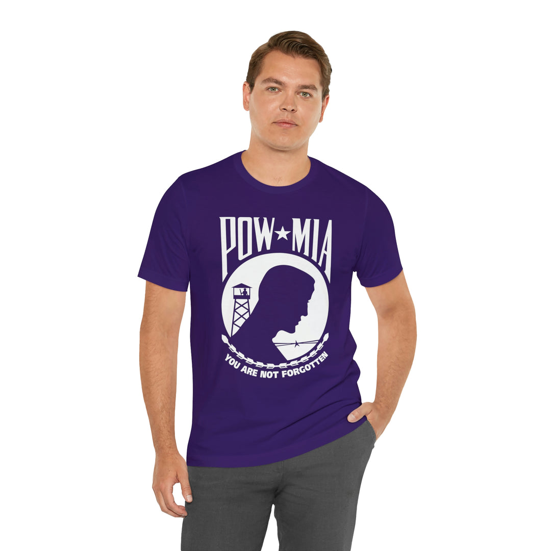 POW-MIA T Shirt: Bella + Canvas 3001