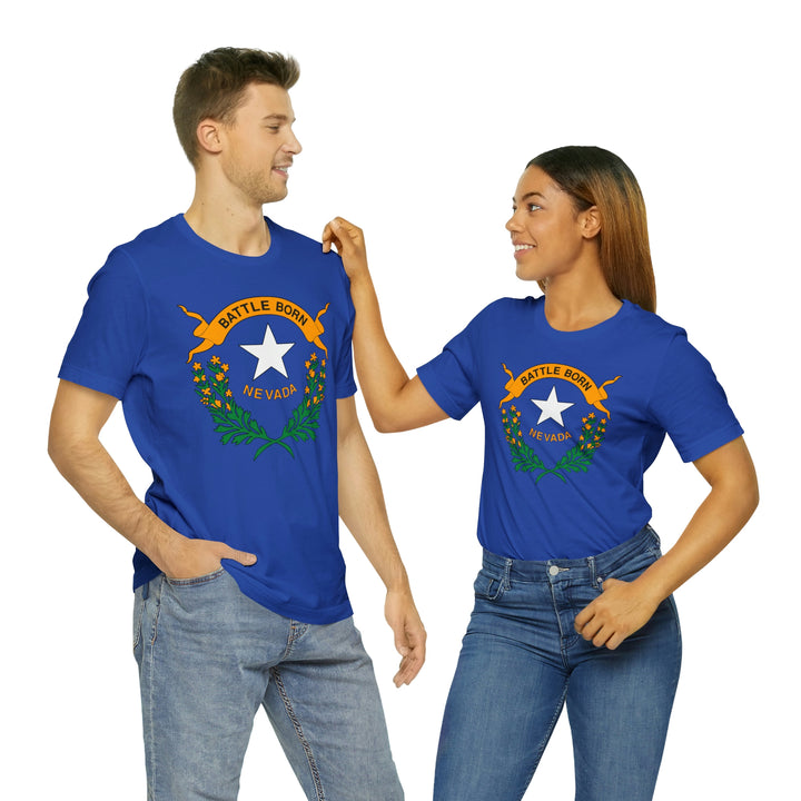 Nevada State Flag T Shirt: Bella + Canvas 3001