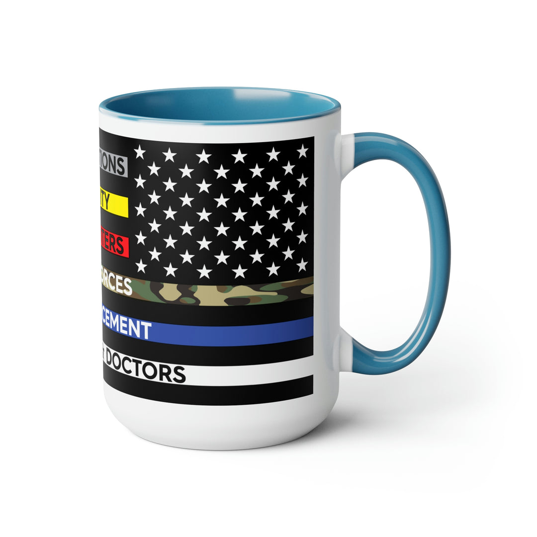 Thin Line USA Flag™ Coffee Mugs, 15oz