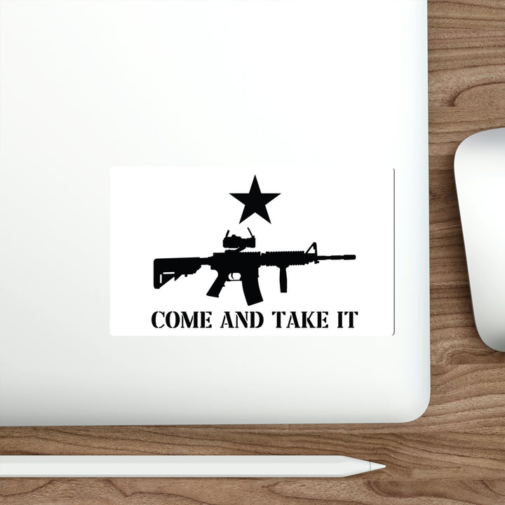 Come And Take It AR-15 Flag Decal (indoor and outdoor use)