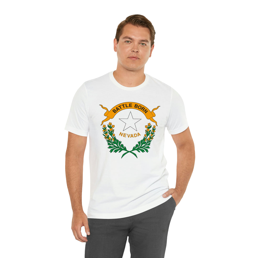 Nevada State Flag T Shirt: Bella + Canvas 3001