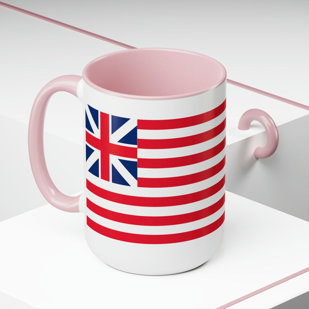 Two-Tone Grand Union Flag Coffee Mugs, 15oz