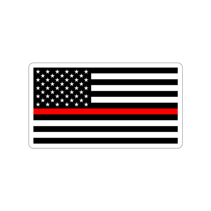 Thin Red Line Flag Decal (indoor and outdoor use)