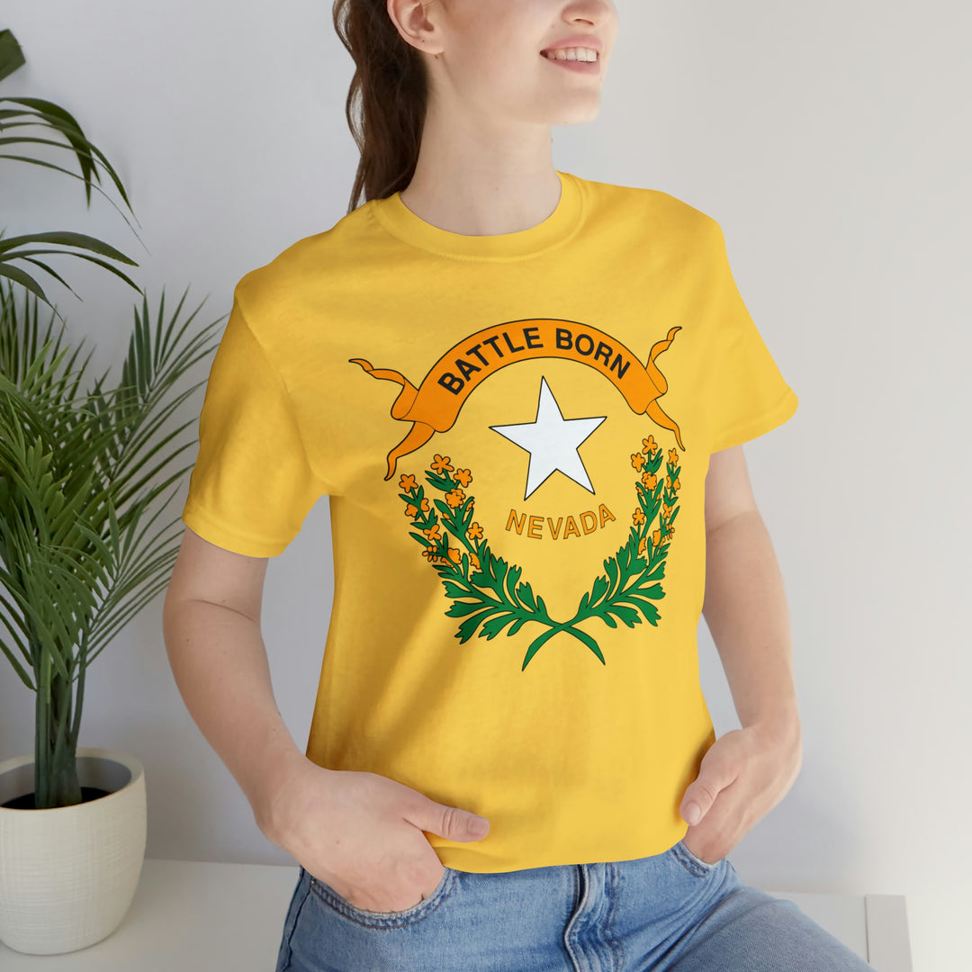 Nevada State Flag T Shirt: Bella + Canvas 3001