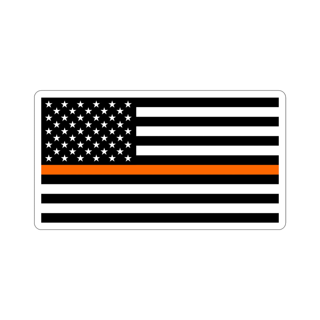 Thin Orange Line Flag Sticker