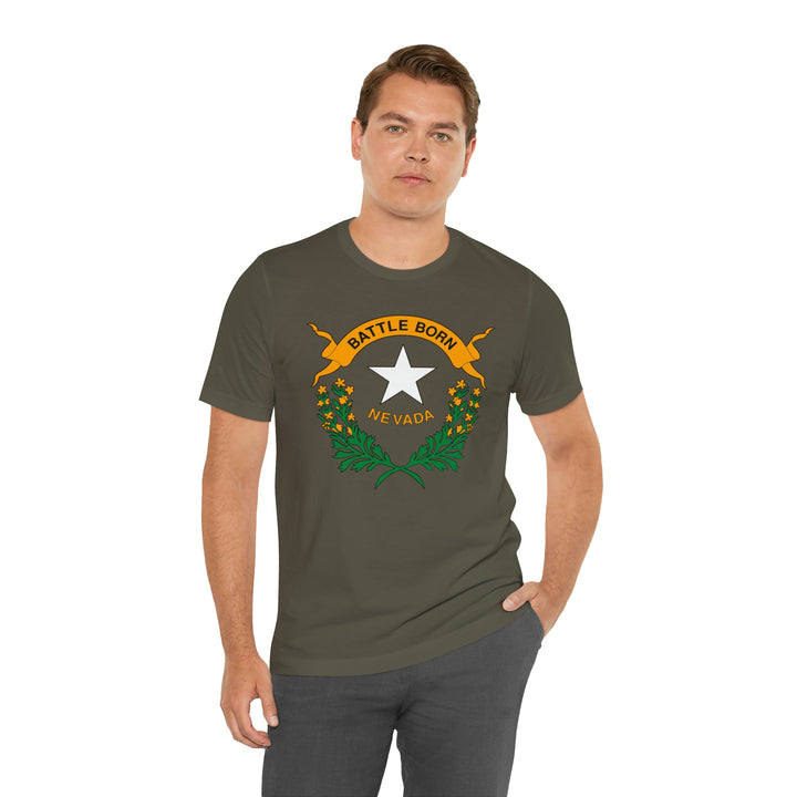 Nevada State Flag T Shirt: Bella + Canvas 3001