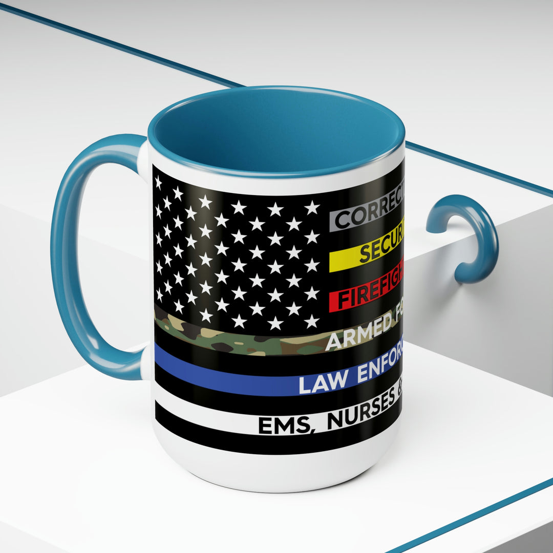 Thin Line USA Flag™ Coffee Mugs, 15oz