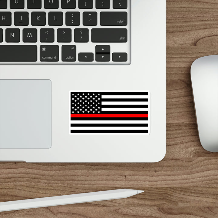 Thin Red Line Flag Decal (indoor and outdoor use)