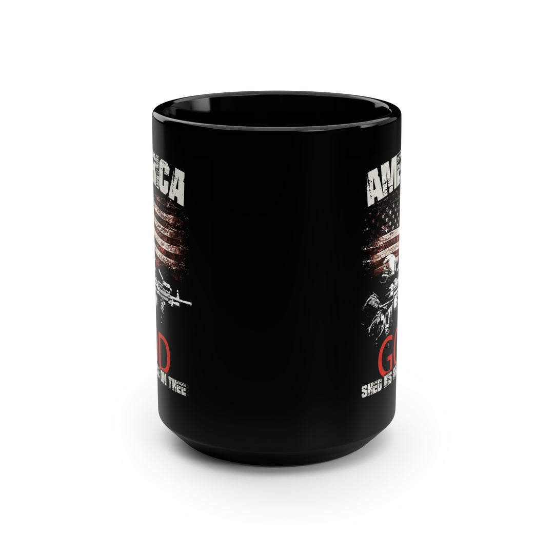 AMERICA God Shed His Grace On Thee Mug - 15 oz Black Mug