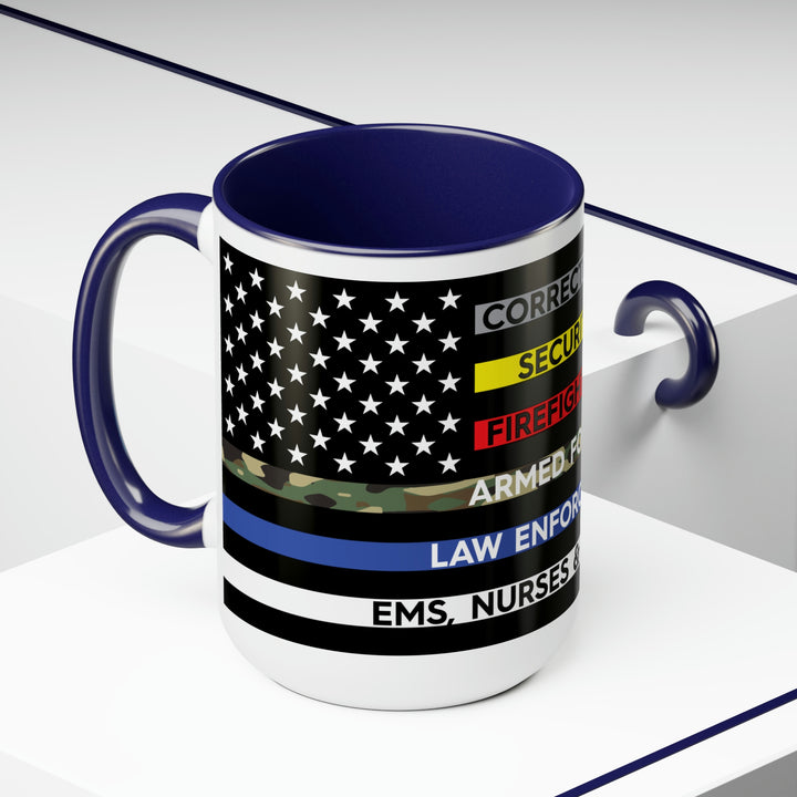 Thin Line USA Flag™ Coffee Mugs, 15oz