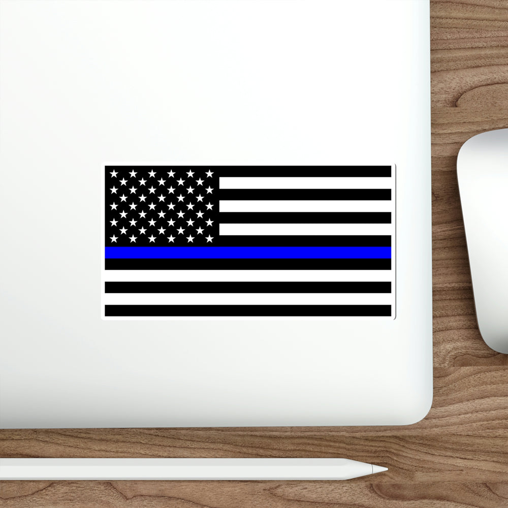 Thin Blue Line Flag Decal